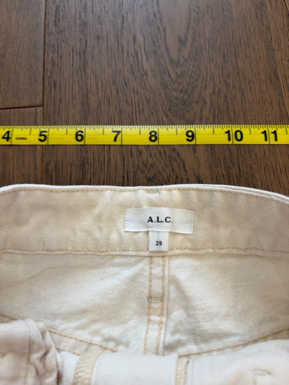 A.L.C. Ecru cigarette jeans
